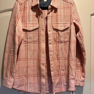 Outerknown Plaid Utility Jacket in Red and White